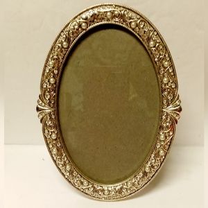 ❤SilverTone Oval Frame Pearls & Crystal or Rhinestones Metal Decorative Jewels